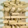 Estudio del espacio con material reciclado: papel, cartón ondulado, maderas, etc. 