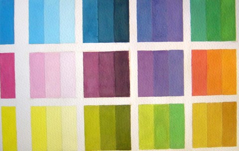 Teoría del color.- Colores primarios y secundarios pigmento. Técnica: témperas